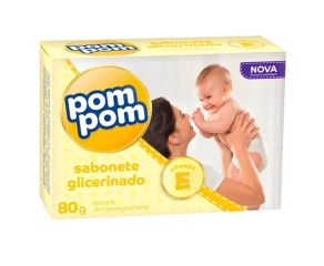 Sabonete Em Barra Infantil Pompom 80g Glicerinado 