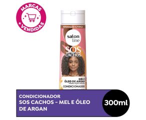 Condicionador SOS Cachos Mel e Óleo de Argan Restauração Extrema Salon Line 300ml