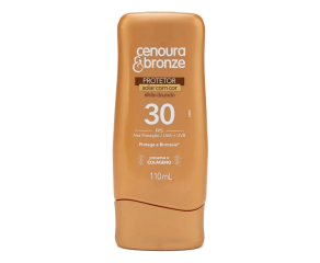 Protetor Solar Loção Cenoura E Bronze 110ml Cor Dourado Fps30 