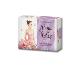 Sabonete Em Barra Perfumado Alma De Flores 130g Essência De Baunilha 