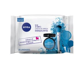 Lenço Umedecido De Limpeza Nivea C/25 Azul 