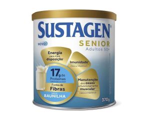 Suplemento Alimentar Lata Sustagen 370g Senior Adultos 50+ Baunilha 