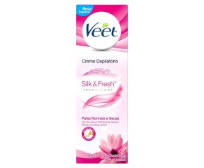 Depilatório Creme Veet 100ml Silk & Fresh Pele Normal E Seca 