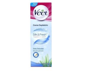 Depilatório Creme Veet 100ml Silk & Fresh Pele Sensível 