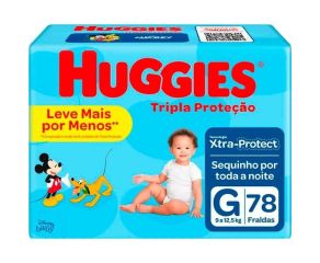 Fralda Infantil Huggies C/78 Hiper G 