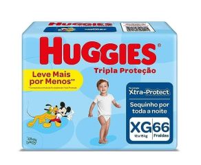Fralda Infantil Huggies C/66 Hiper Xg 
