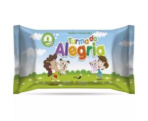 Lenço Umedecido Infantil Turma Da Alegria C/50 Toalha 