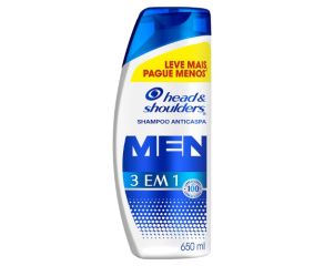 Shampoo Anti Caspa Head Shoulders 650ml L+p- Men 3em1 Leve Mais Pague Menos 