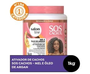 Creme Ativador Salon Line 1kg Sos Cachos Mel E Óleo De Argan 