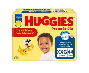 Fralda Infantil Huggies C/44 Proteção Dia Mega Xxg 