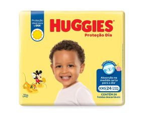 Fralda Infantil Huggies C/24 Proteção Dia Jumbo Xxg 