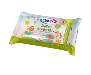 Toalha Umedecida Infantil Clin Off C/50 Cuidado Da Pele 