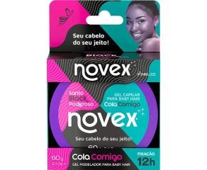 Gel Para Cabelo Novex 60g Santo Black Cola Comigo 