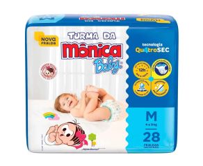 Fralda Infantil Turma Da Mônica C/28 Jumbo M 