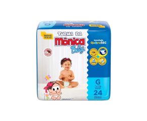 Fralda Infantil Turma Da Mônica C/24 Jumbo G 