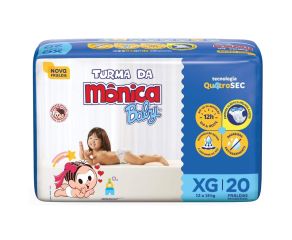 Fralda Infantil Turma Da Mônica C/20 Jumbo Xg 