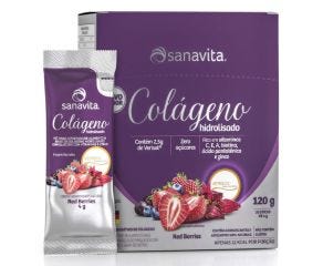 Suplemento Alimentar Colágeno Sanavita C/30 Red Berries 