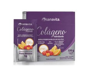 Suplemento Alimentar Colágeno Sanavita C/30 Hidrolisado Frutas Amarelas 