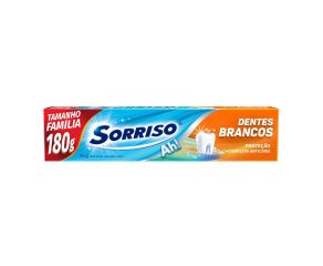 Creme Dental Tradicional Sorriso 180g Dentes Brancos Com Fluor 